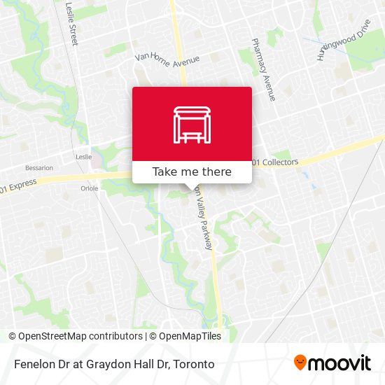 Fenelon Dr at Graydon Hall Dr map