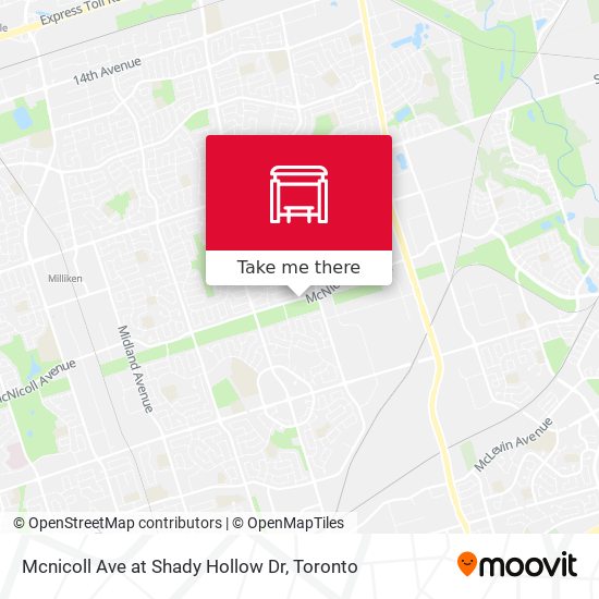 Mcnicoll Ave at Shady Hollow Dr map