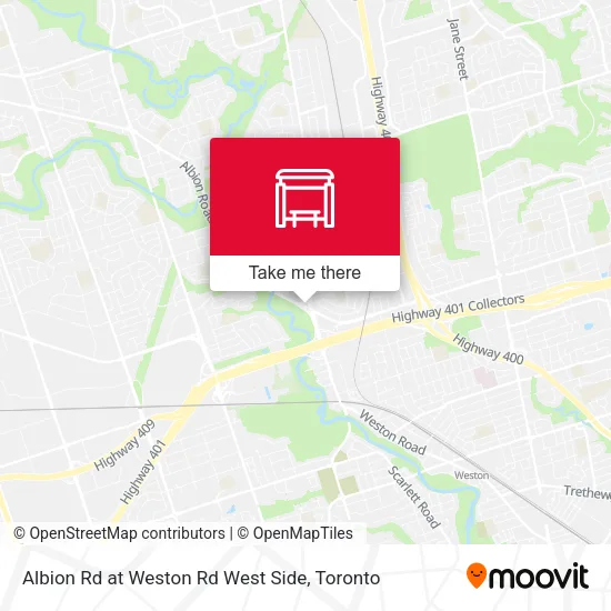 Albion Rd at Weston Rd West Side map