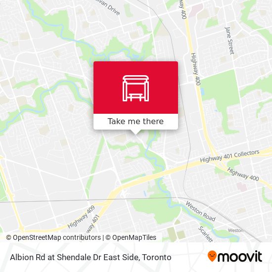 Albion Rd at Shendale Dr East Side map