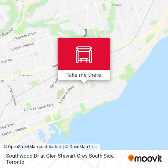 Southwood Dr at Glen Stewart Cres South Side map