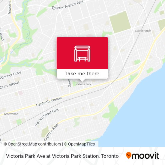 Victoria Park Ave at Victoria Park Station map