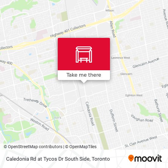 Caledonia Rd at Tycos Dr South Side map