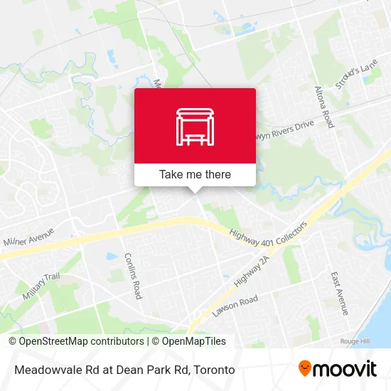Meadowvale Rd at Dean Park Rd map