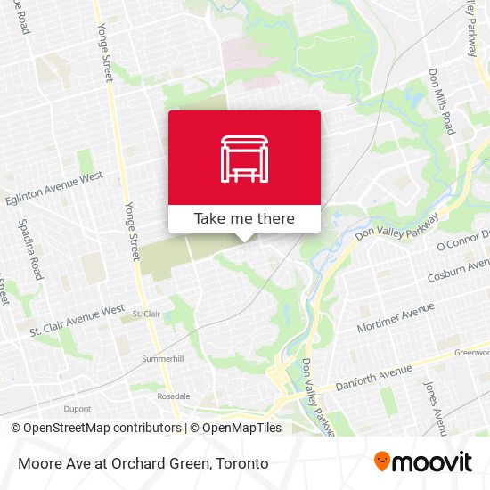 Moore Ave at Orchard Green map