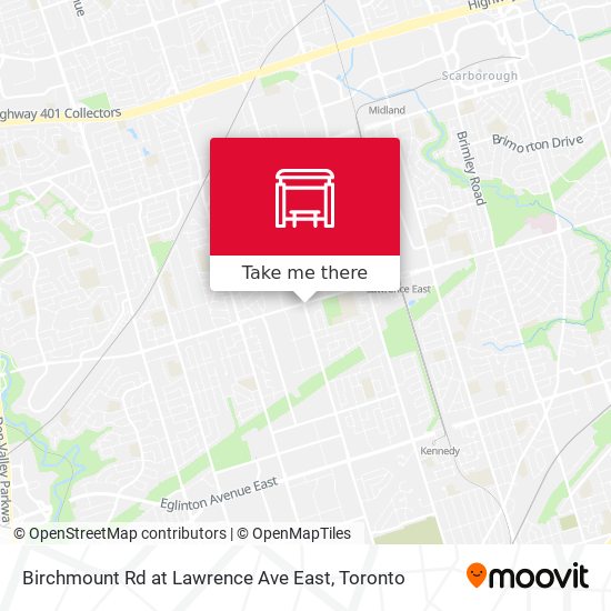 Birchmount Rd at Lawrence Ave East map