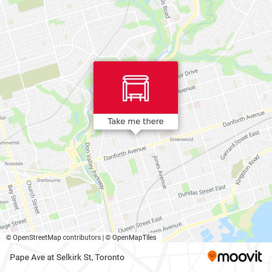Pape Ave at Selkirk St plan