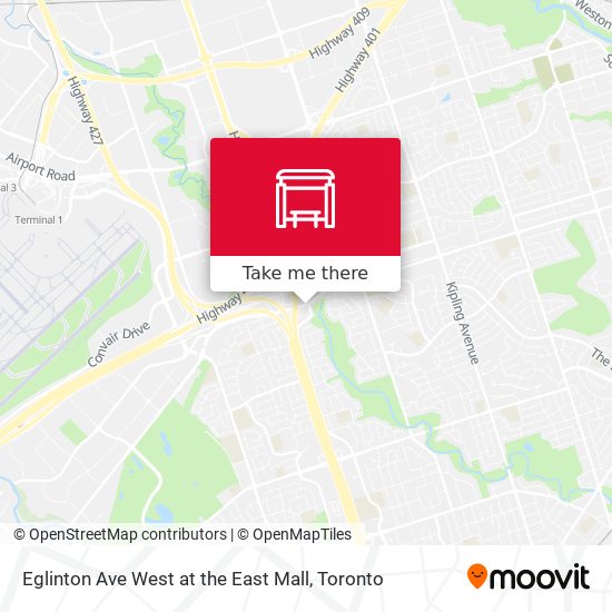 Eglinton Ave West at the East Mall map