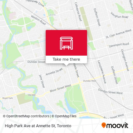 High Park Ave at Annette St plan