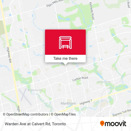 Warden Ave at Calvert Rd map