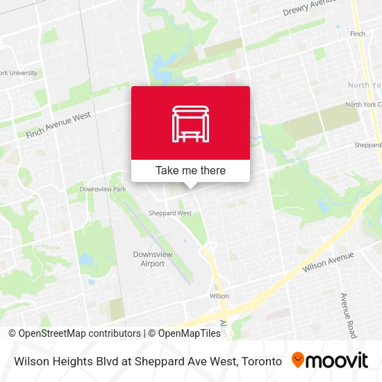 Wilson Heights Blvd at Sheppard Ave West map