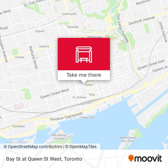 Bay St at Queen St West map