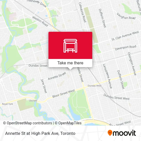 Annette St at High Park Ave map
