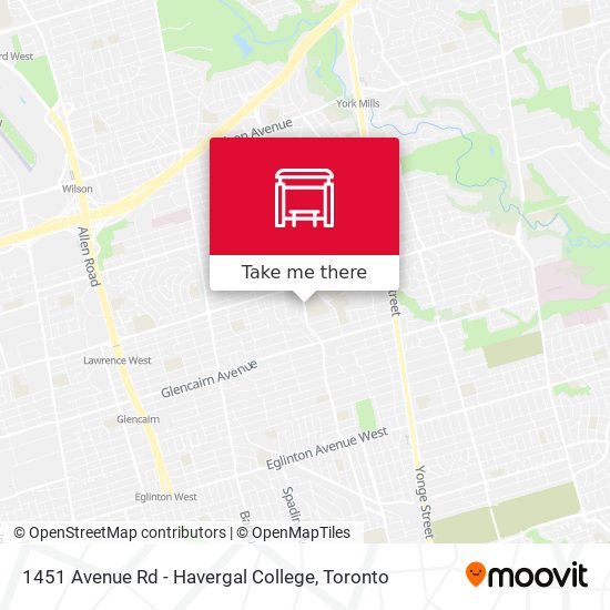 1451 Avenue Rd - Havergal College map