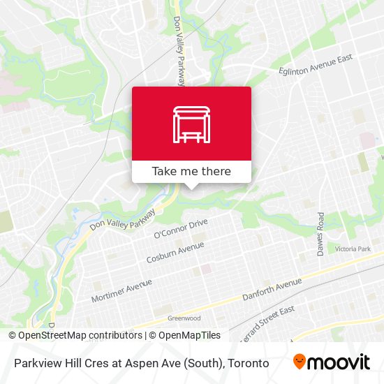 Parkview Hill Cres at Aspen Ave (South) map
