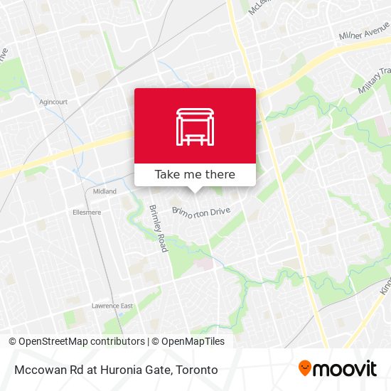 Mccowan Rd at Huronia Gate map