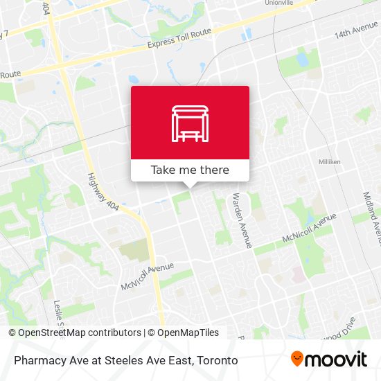 Pharmacy Ave at Steeles Ave East map