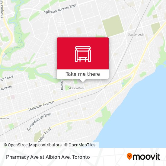 Pharmacy Ave at Albion Ave map
