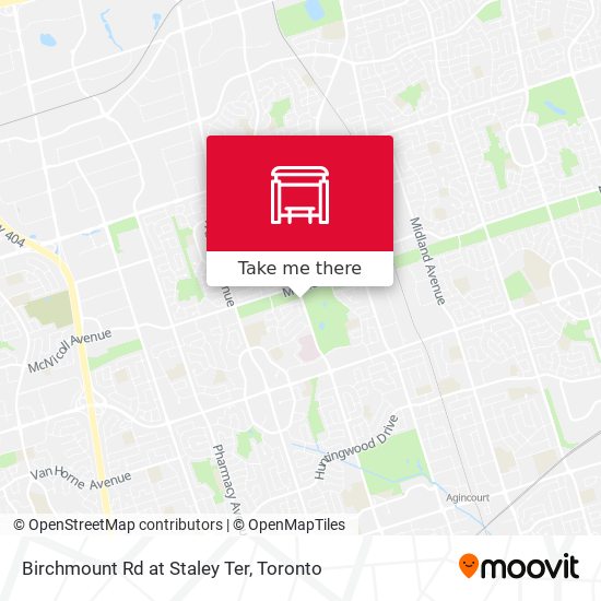 Birchmount Rd at Staley Ter map