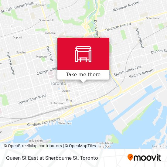 Queen St East at Sherbourne St map