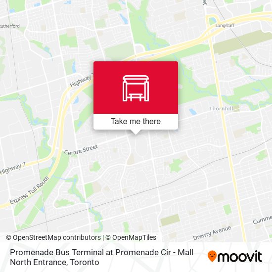Promenade Bus Terminal at Promenade Cir - Mall North Entrance map