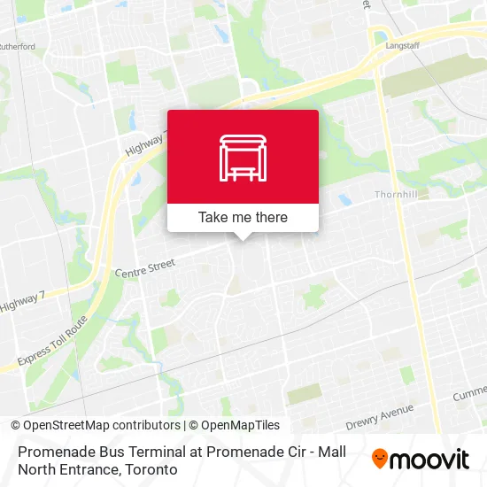 Promenade Bus Terminal at Promenade Cir - Mall North Entrance plan