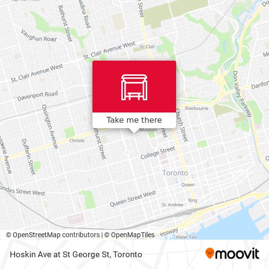 Hoskin Ave at St George St map