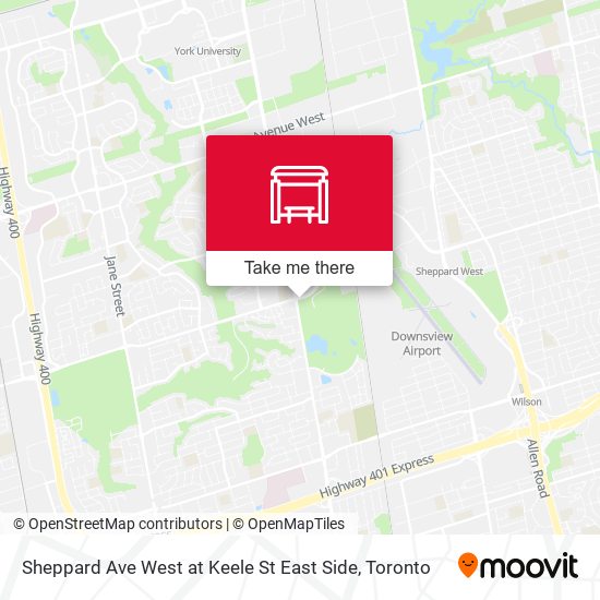 Sheppard Ave West at Keele St East Side map