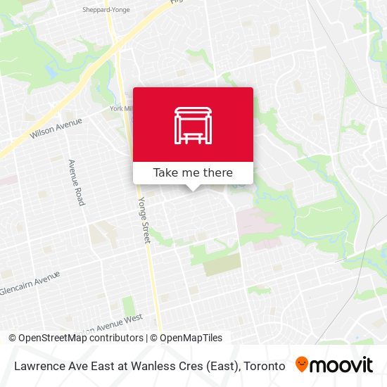 Lawrence Ave East at Wanless Cres map