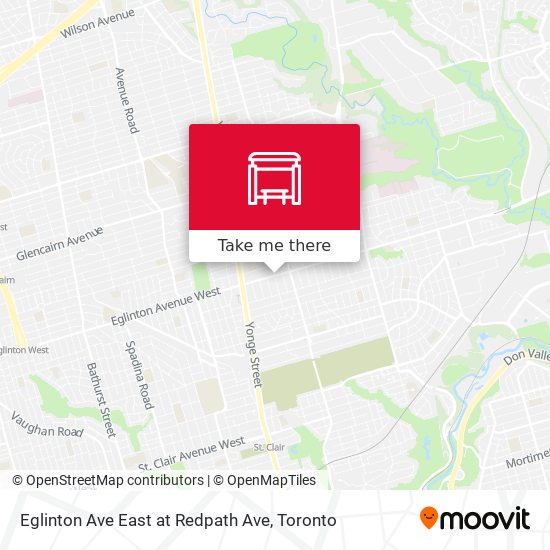 Eglinton Ave East at Redpath Ave map