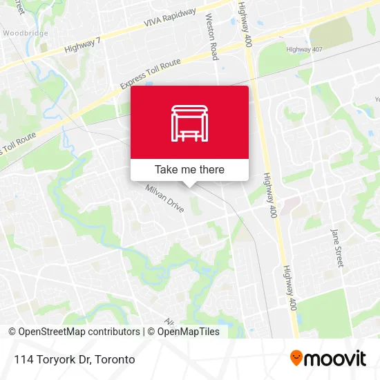 114 Toryork Dr map