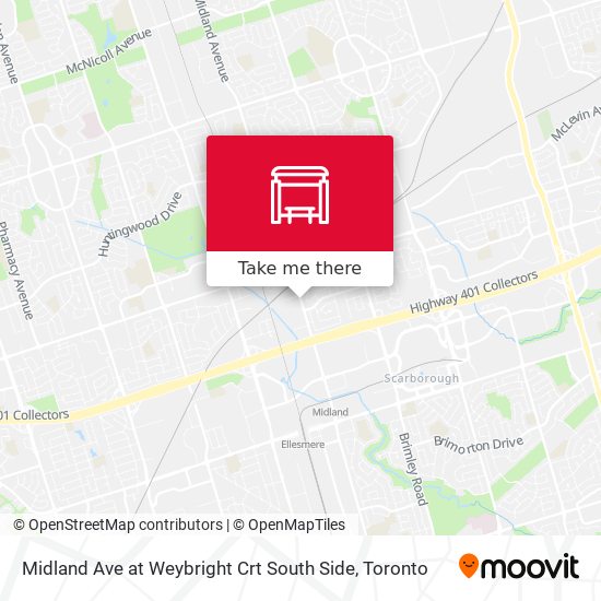 Midland Ave at Weybright Crt South Side map