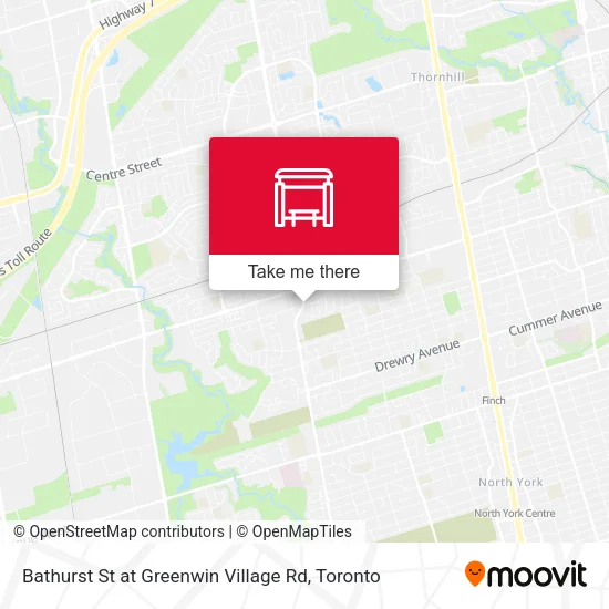 Bathurst St at Greenwin Village Rd map