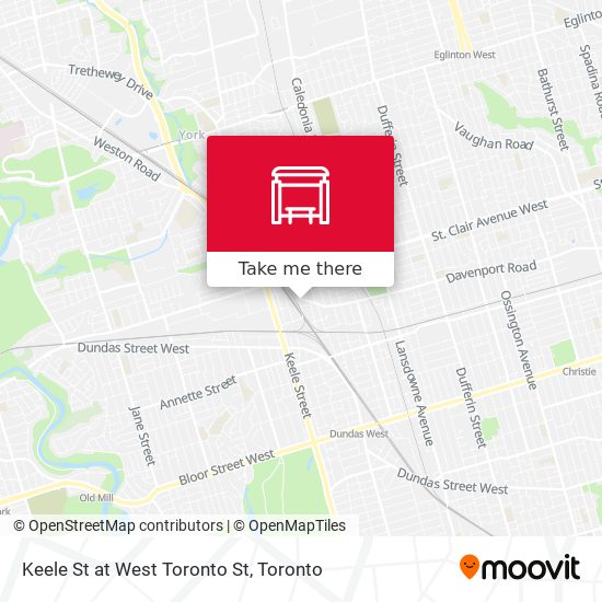Keele St at West Toronto St plan