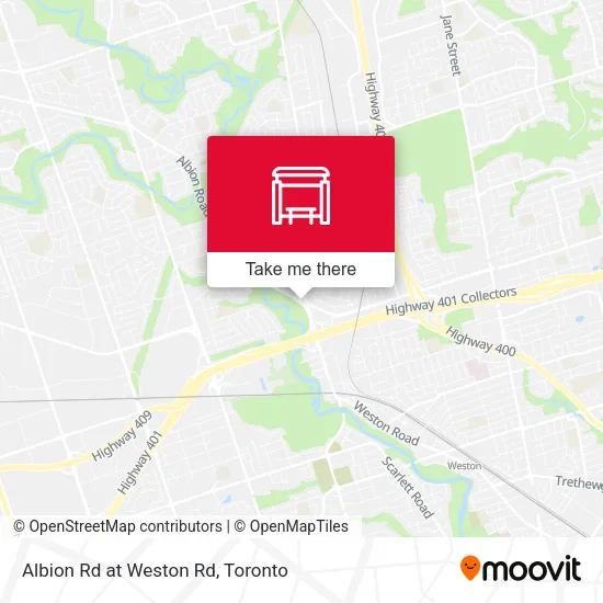 Albion Rd at Weston Rd map