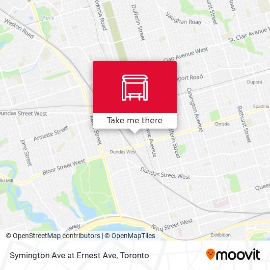 Symington Ave at Ernest Ave map
