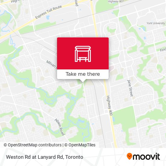Weston Rd at Lanyard Rd map