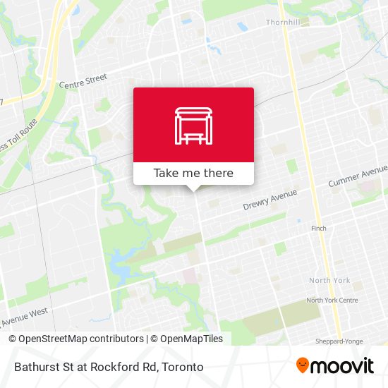 Bathurst St at Rockford Rd map