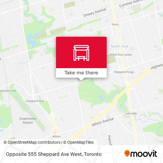 Opposite 555 Sheppard Ave West map