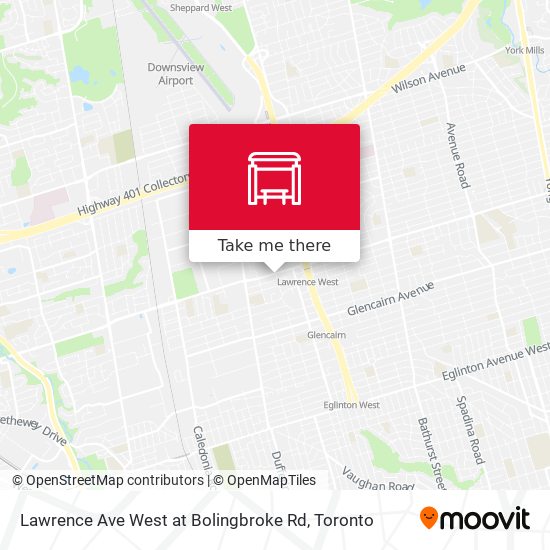 Lawrence Ave West at Bolingbroke Rd plan