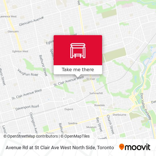 Avenue Rd at St Clair Ave West North Side map