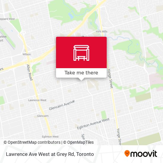 Lawrence Ave West at Grey Rd map