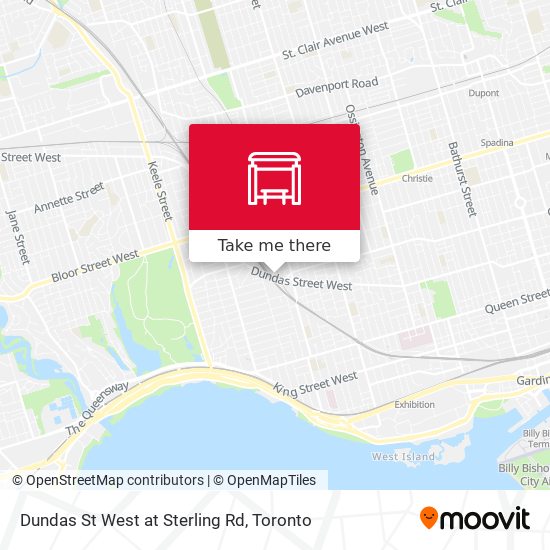Dundas St West at Sterling Rd map