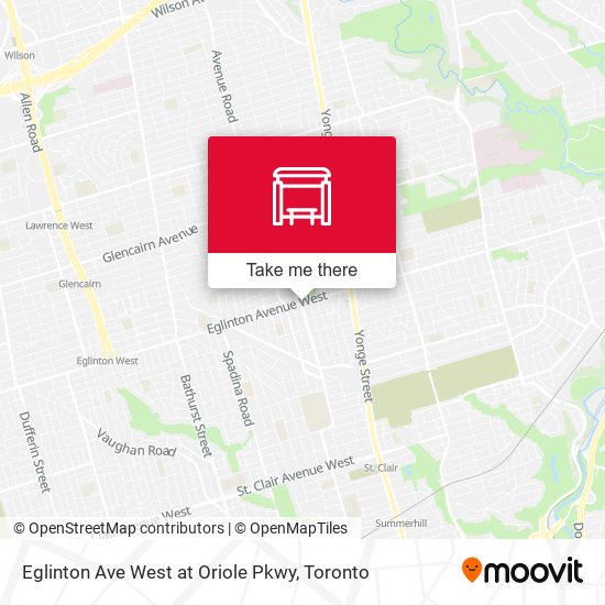 Eglinton Ave West at Oriole Pkwy map