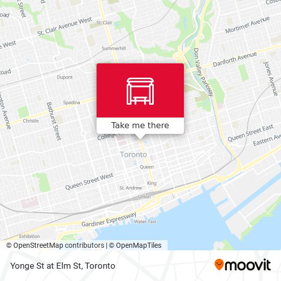 Yonge St at Elm St map