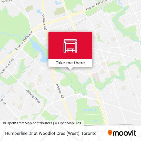 Humberline Dr at Woodlot Cres (West) map