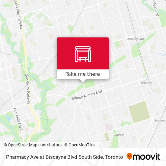 Pharmacy Ave at Biscayne Blvd South Side map