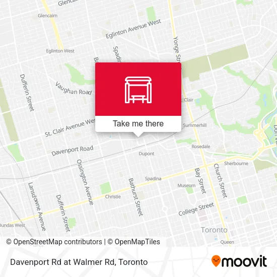 Davenport Rd at Walmer Rd map