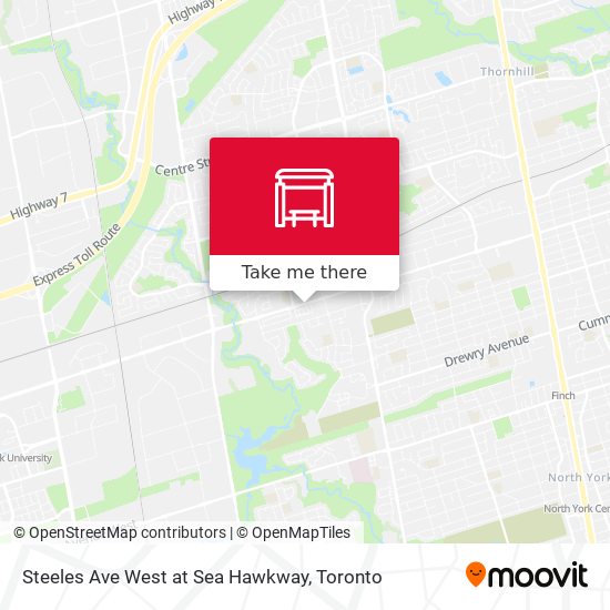 Steeles Ave West at Sea Hawkway map