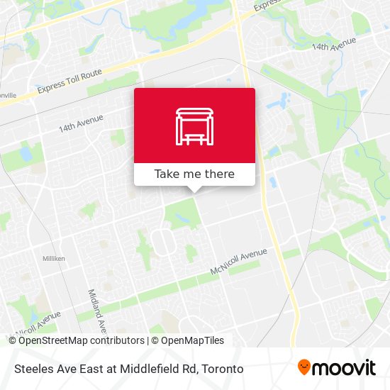 Steeles Ave East at Middlefield Rd map